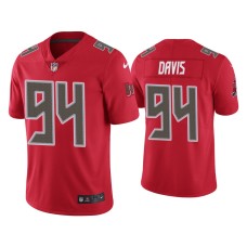 Men Tampa Bay Buccaneers #94 Color Rush Limited Khalil Davis Red Jersey Men Tampa Bay Buccaneers #94 Color Rush Limited Khalil Davis Red Jersey
