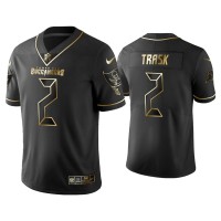 Men Tampa Bay Buccaneers #2 Golden Edition Vapor Limited Kyle Trask Black Jersey Men Tampa Bay Buccaneers #2 Golden Edition Vapor Limited Kyle Trask Black Jersey