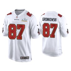 Men Tampa Bay Buccaneers #87 Rob Gronkowski Super Bowl LV White Game Fashion Jersey Men Tampa Bay Buccaneers #87 Rob Gronkowski Super Bowl LV White Game Fashion Jersey