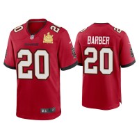 Men Tampa Bay Buccaneers #20 Ronde Barber Super Bowl LV Champions Red Game Jersey