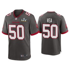 Men Tampa Bay Buccaneers #50 Vita Vea Super Bowl LV Pewter Game Jersey Men Tampa Bay Buccaneers #50 Vita Vea Super Bowl LV Pewter Game Jersey