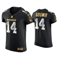 Men Tampa Bay Buccaneers #14 Chris Godwin Black Golden Edition Elite Jersey Men Tampa Bay Buccaneers #14 Chris Godwin Black Golden Edition Elite Jersey
