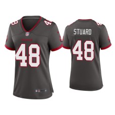 Women Tampa Bay Buccaneers #48 Grant Stuard Pewter Alternate Game Jersey Women Tampa Bay Buccaneers #48 Grant Stuard Pewter Alternate Game Jersey