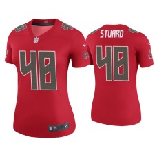 Women Tampa Bay Buccaneers #48 Color Rush Legend Grant Stuard Red Jersey Women Tampa Bay Buccaneers #48 Color Rush Legend Grant Stuard Red Jersey