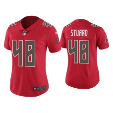Women Tampa Bay Buccaneers #48 Color Rush Limited Grant Stuard Red Jersey Women Tampa Bay Buccaneers #48 Color Rush Limited Grant Stuard Red Jersey