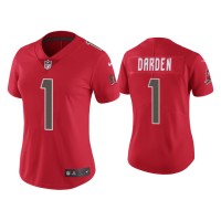 Women Tampa Bay Buccaneers #1 Color Rush Limited Jaelon Darden Red Jersey Women Tampa Bay Buccaneers #1 Color Rush Limited Jaelon Darden Red Jersey