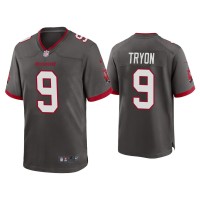 Men Tampa Bay Buccaneers #9 Joe Tryon Pewter Alternate Game Jersey