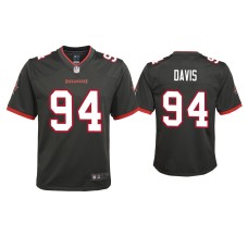 Youth Tampa Bay Buccaneers #94 Khalil Davis Pewter Alternate Game Jersey Youth Tampa Bay Buccaneers #94 Khalil Davis Pewter Alternate Game Jersey