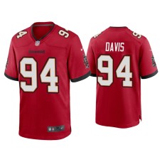 Men Tampa Bay Buccaneers #94 Khalil Davis Red Game Jersey Men Tampa Bay Buccaneers #94 Khalil Davis Red Game Jersey