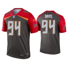Men Tampa Bay Buccaneers #94 Khalil Davis Pewter Inverted Legend Jersey Men Tampa Bay Buccaneers #94 Khalil Davis Pewter Inverted Legend Jersey