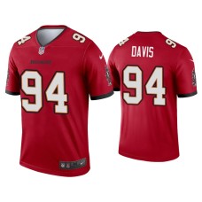 Men Tampa Bay Buccaneers #94 Khalil Davis Red Legend Jersey Men Tampa Bay Buccaneers #94 Khalil Davis Red Legend Jersey