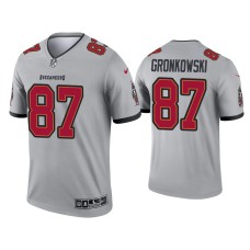 Men Tampa Bay Buccaneers #87 Rob Gronkowski Gray Inverted Legend Jersey Men Tampa Bay Buccaneers #87 Rob Gronkowski Gray Inverted Legend Jersey