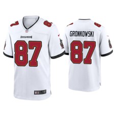 Men Tampa Bay Buccaneers #87 Rob Gronkowski White Game Jersey Men Tampa Bay Buccaneers #87 Rob Gronkowski White Game Jersey
