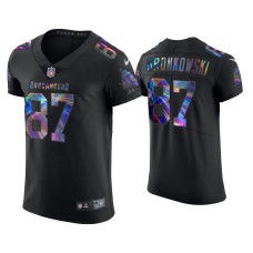Men Tampa Bay Buccaneers #87 Rob Gronkowski Black Golden Edition Holographic Jersey Men Tampa Bay Buccaneers #87 Rob Gronkowski Black Golden Edition Holographic Jersey