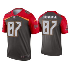 Men Tampa Bay Buccaneers #87 Rob Gronkowski Pewter Inverted Legend Jersey Men Tampa Bay Buccaneers #87 Rob Gronkowski Pewter Inverted Legend Jersey