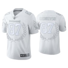 Men Tampa Bay Buccaneers #87 Rob Gronkowski White Platinum Limited Jersey Men Tampa Bay Buccaneers #87 Rob Gronkowski White Platinum Limited Jersey