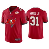 Men Tampa Bay Buccaneers #31 Antoine Winfield Jr. Super Bowl LV Champions Red Primary Logo Jersey