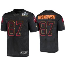 Men Tampa Bay Buccaneers #87 Rob Gronkowski Black Super Bowl LV Jersey Men Tampa Bay Buccaneers #87 Rob Gronkowski Black Super Bowl LV Jersey