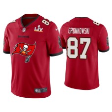 Men Tampa Bay Buccaneers #87 Rob Gronkowski Super Bowl LV Champions Red Primary Logo Jersey Men Tampa Bay Buccaneers #87 Rob Gronkowski Super Bowl LV Champions Red Primary Logo Jersey