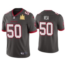 Men Tampa Bay Buccaneers #50 Vita Vea Super Bowl LV Champions Pewter Vapor Limited Jersey Men Tampa Bay Buccaneers #50 Vita Vea Super Bowl LV Champions Pewter Vapor Limited Jersey