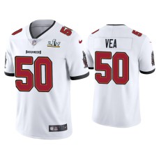 Men Tampa Bay Buccaneers #50 Vita Vea Super Bowl LV White Vapor Limited Jersey Men Tampa Bay Buccaneers #50 Vita Vea Super Bowl LV White Vapor Limited Jersey