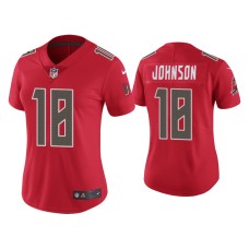 Women Tampa Bay Buccaneers #18 Color Rush Limited Tyler Johnson Red Jersey