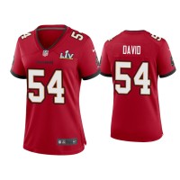 Women Tampa Bay Buccaneers #54 Lavonte David Super Bowl LV Red Game Jersey