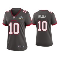 Women Tampa Bay Buccaneers #10 Scotty Miller Super Bowl LV Pewter Game Jersey