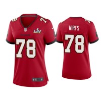 Women Tampa Bay Buccaneers #78 Tristan Wirfs Super Bowl LV Red Game Jersey