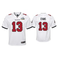 Youth Tampa Bay Buccaneers #13 Mike Evans Super Bowl LV White Game Jersey Youth Tampa Bay Buccaneers #13 Mike Evans Super Bowl LV White Game Jersey