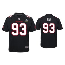 Youth Tampa Bay Buccaneers #93 Ndamukong Suh Super Bowl LV Black Game Fashion Jersey Youth Tampa Bay Buccaneers #93 Ndamukong Suh Super Bowl LV Black Game Fashion Jersey